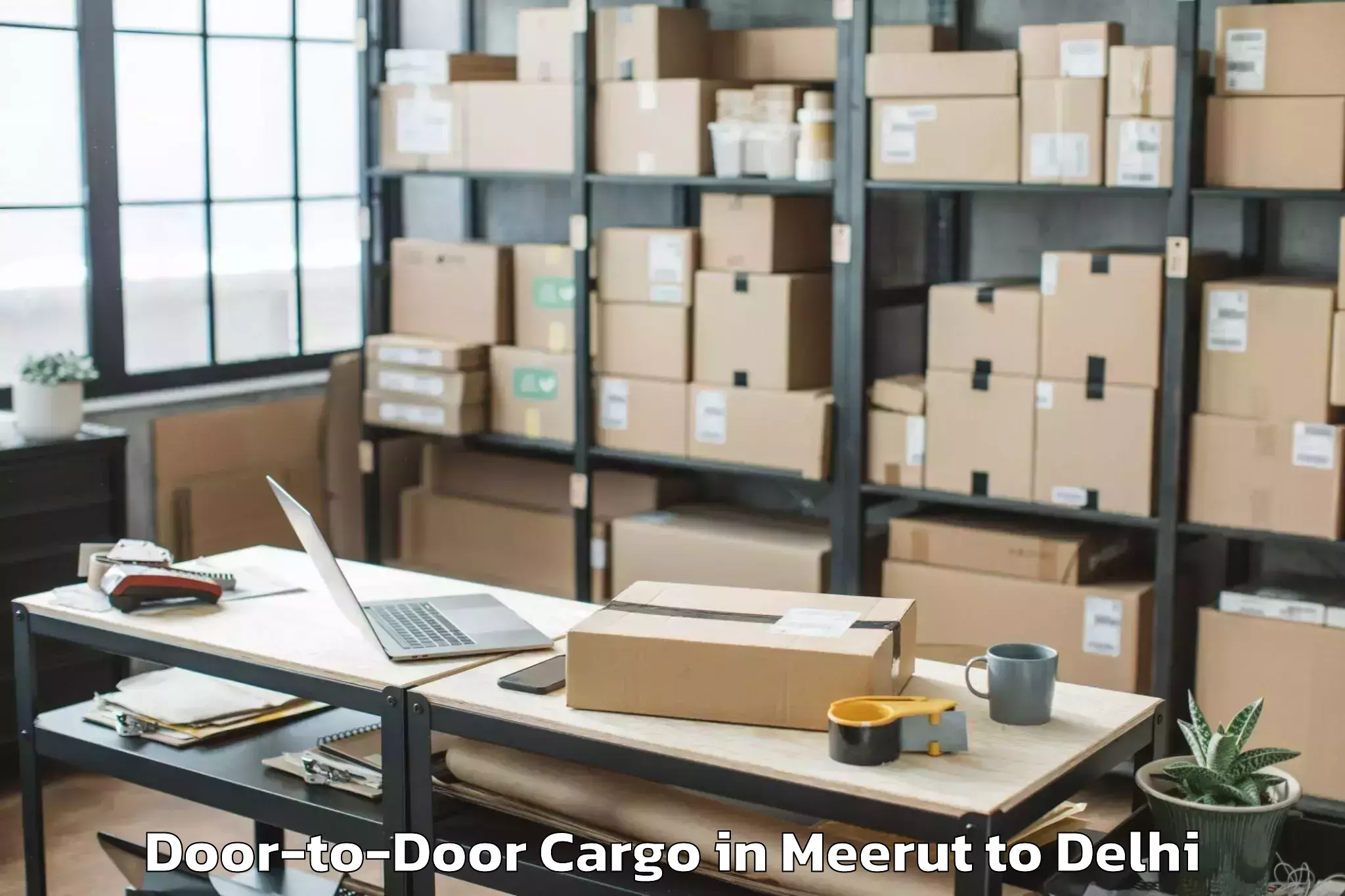 Easy Meerut to Westend Mall Delhi Door To Door Cargo Booking